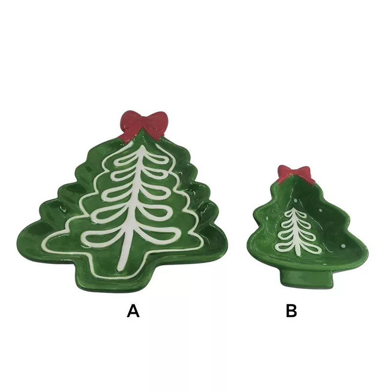 Vánoční stromeček talíř ručně malované vánoční dárek