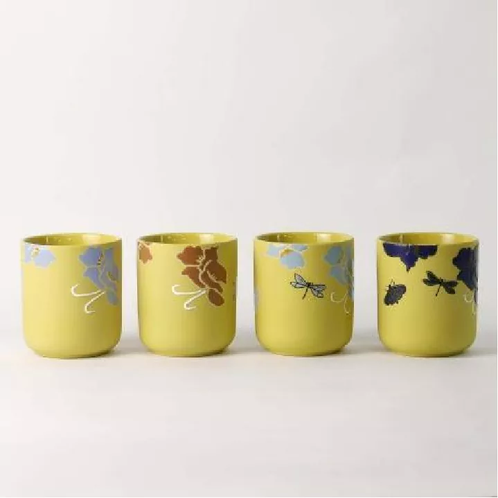 Květinový šepot ručně malovaný umělecký svícen