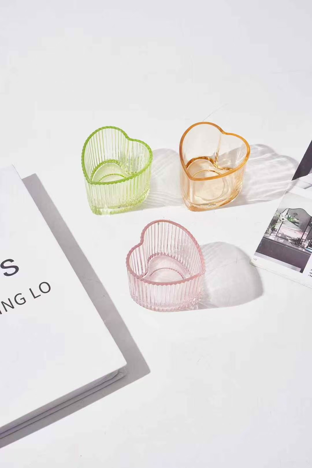 Láska ve tvaru skleněné svíčky ve tvaru lásky Láska ve tvaru skleněné svíčky ve tvaru lásky