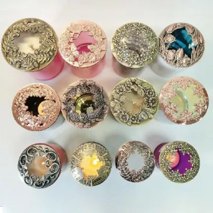 Universal Hollow Iron Candle Jar víko